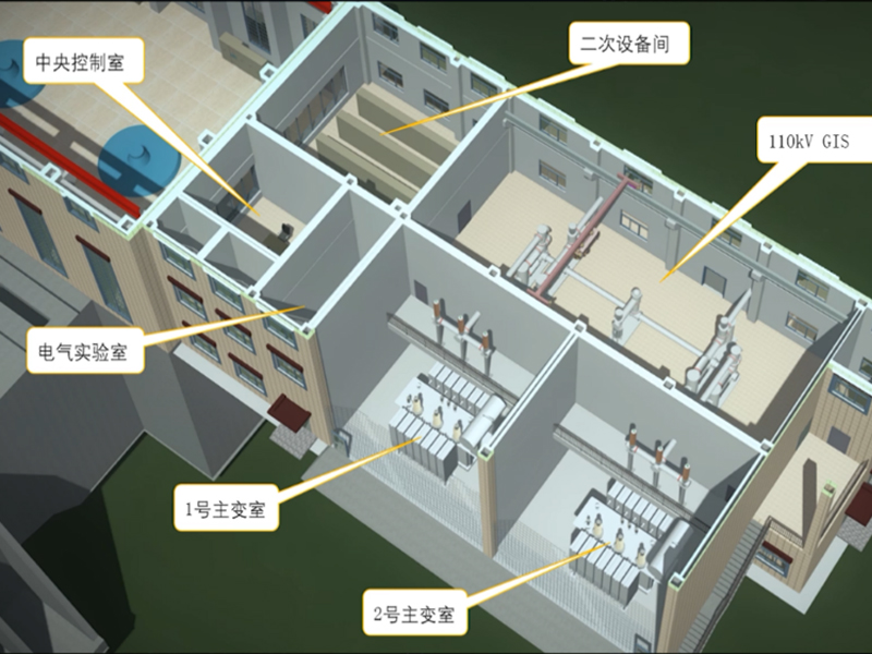 西藏湘河水利樞紐工程2-基于設(shè)備模型的基本參數(shù)，設(shè)備包含的各部分構(gòu)件，整體組裝后再進(jìn)行其他屬性的添加（如電壓等級、類型、單位等）。之后可以通過設(shè)備布置，測試參數(shù)化設(shè)置是否有效