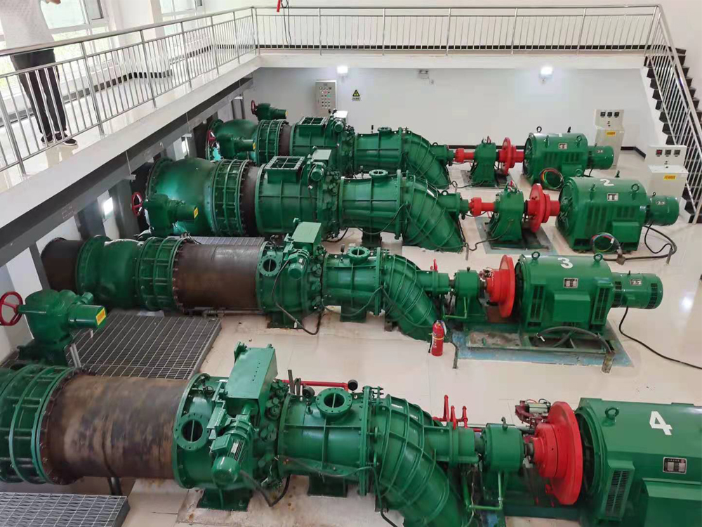 莊里水庫(kù)水電站，采用軸伸貫流式水輪機(jī)